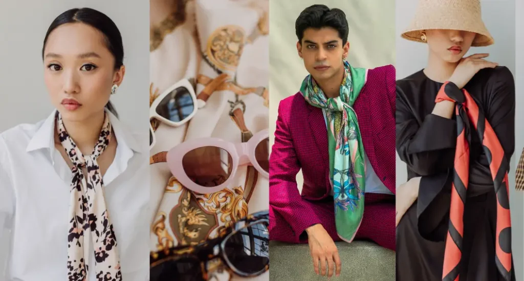 Scarf Prints and Silk Accents