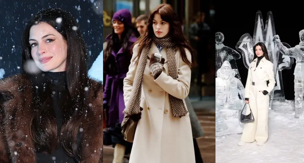 Anne Hathaway: Modern Cool Winter Elegance